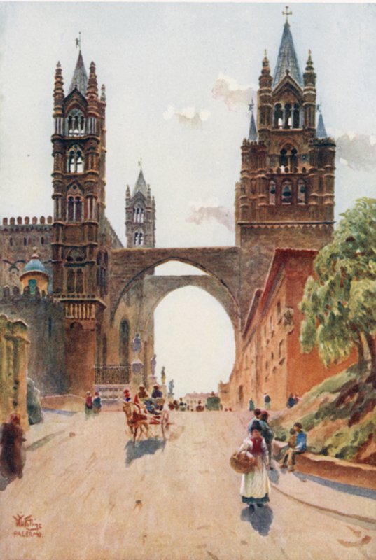 Palermo. Katedrála (barva lito) od William Wiehe Collins