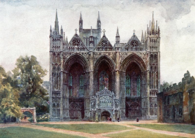 Peterborough, západní fronta (barva lito) od William Wiehe Collins