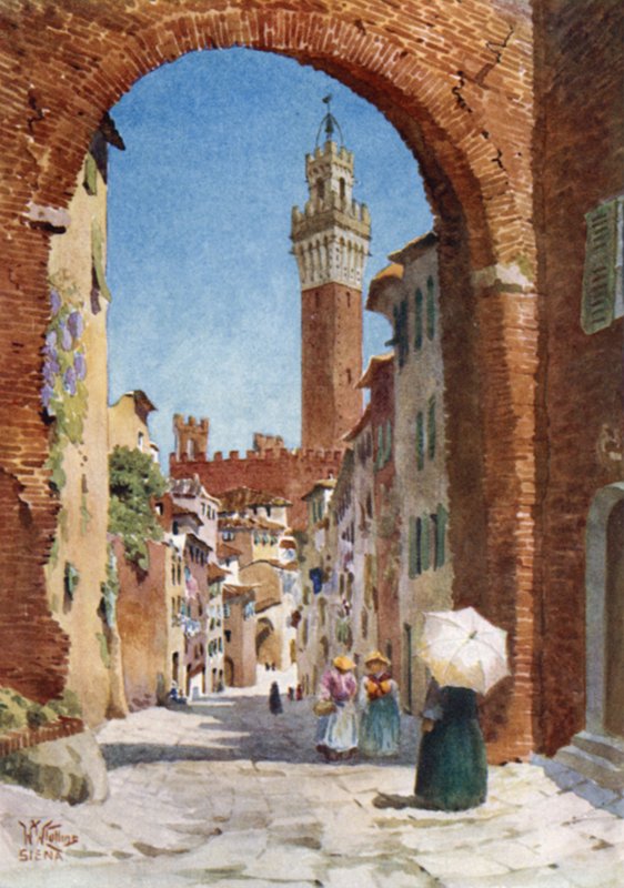 Siena. Interiér katedrály (barevné lito) od William Wiehe Collins