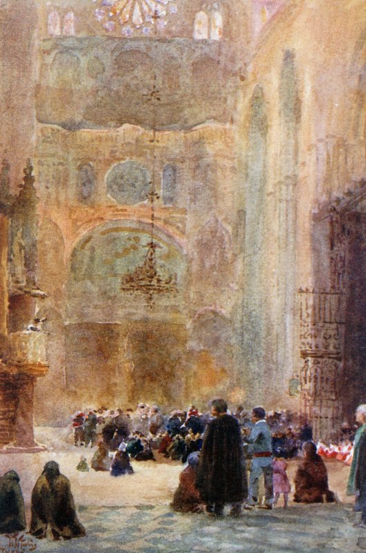 Toledo, jižní transept (barevné lito) od William Wiehe Collins