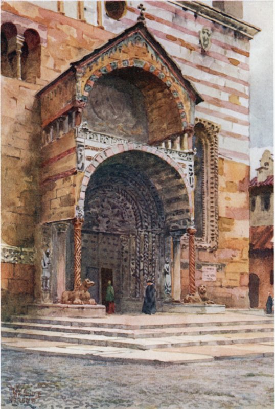 Verona. Veranda katedrály (barva lito) od William Wiehe Collins