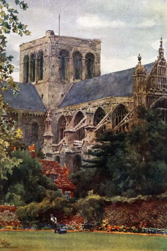 Winchester z Deanery Garden (barva lito) od William Wiehe Collins