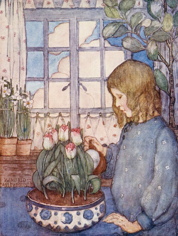 Dětská kniha o zahradničení: (barevná litografie) od Winifred Cayley Robinson