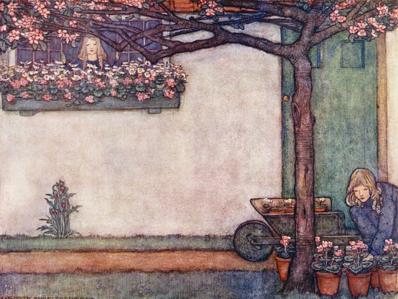 Dětská kniha o zahradničení: (barevná litografie) od Winifred Cayley Robinson