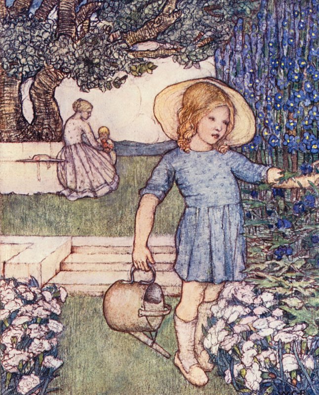 Dětská kniha o zahradničení: (barevná litografie) od Winifred Cayley Robinson