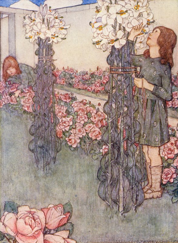 Dětská kniha o zahradničení: (barevná litografie) od Winifred Cayley Robinson