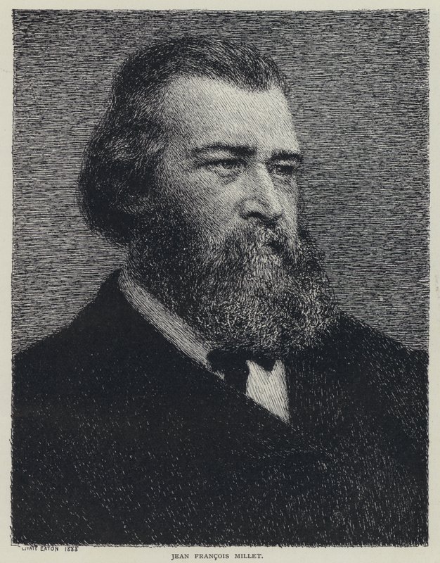 Jean Francois Millet , francouzský malíř (litho) od Wyatt Eaton