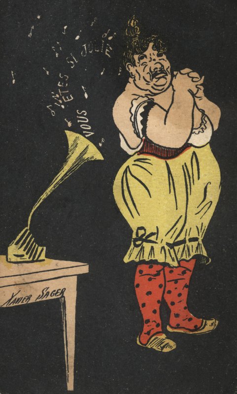 Žena s gramofonem od Xavier Sager