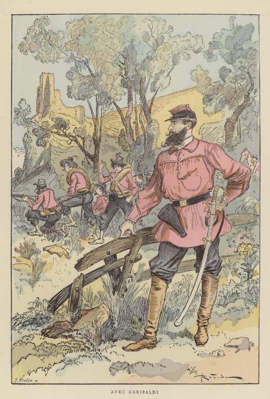 S Garibaldim od after Albert Robida