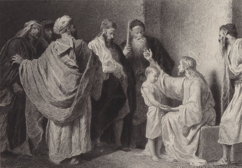 Ježíš a dítě od after Albert Robida
