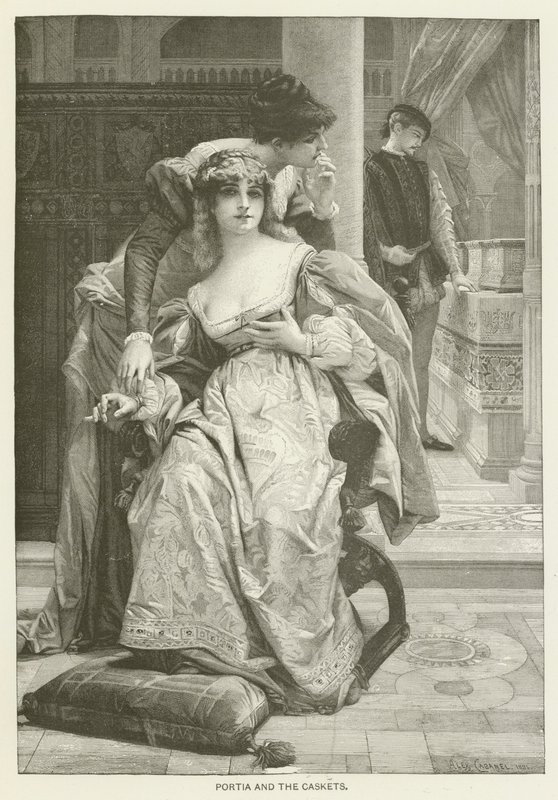 Portia a rakve od after Alexandre Cabanel