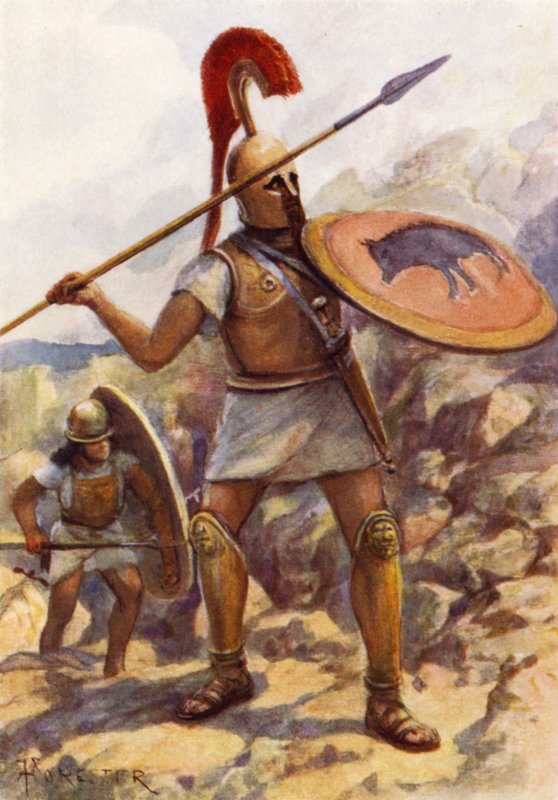 Hoplite v armádě Servia Tullia od after Amedee Forestier