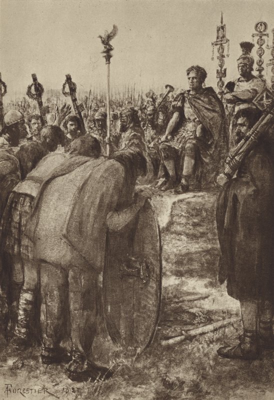 Císař obdrží Submission of Barbar Chiefs od after Amedee Forestier