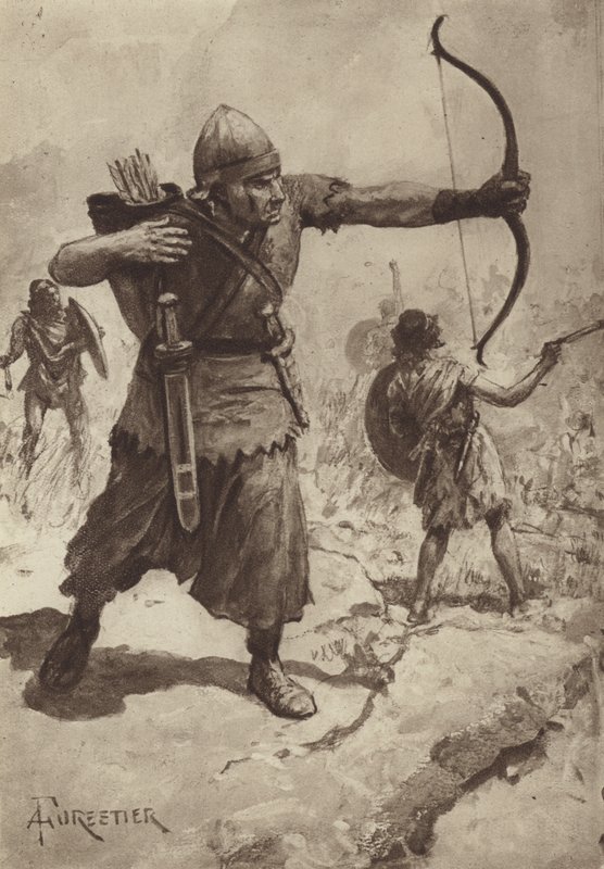 Asijští lukostřelci a praporci od after Amedee Forestier