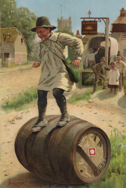 Nebezpečný sport (chromolit) od after Amedee Forestier
