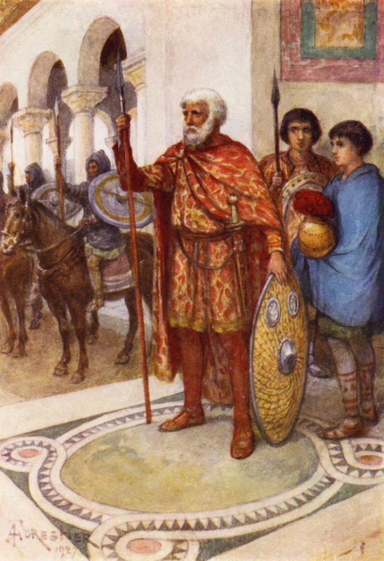 Stilicho, vandal, římský velitel Obrovy armády od after Amedee Forestier