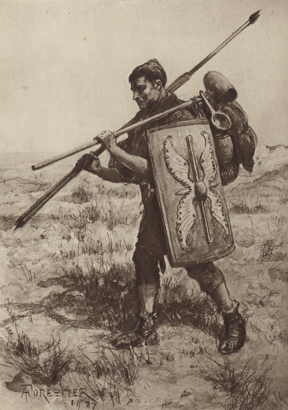 Impeditus neboli plně vybavený pěšák od after Amedee Forestier