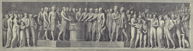 Slavnostní složení přísahy zakládající Předhradí, 29. června 1796 od after Andrea Appiani the Elder