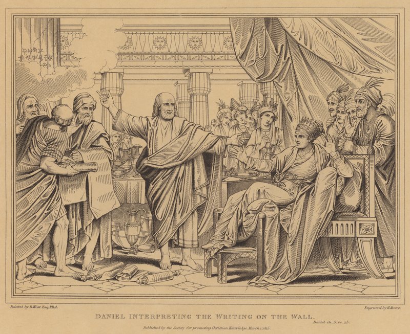 Daniel vykládá Psaní na zdi, Daniel od after Benjamin West