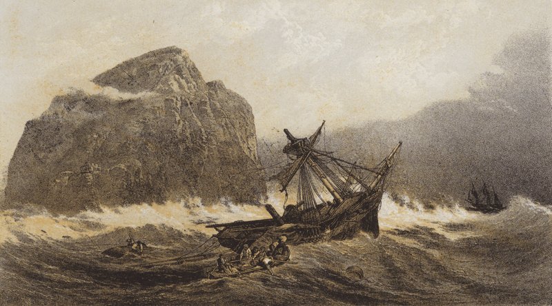 The Bass Rock (chromolitho) od after C. Stanfield
