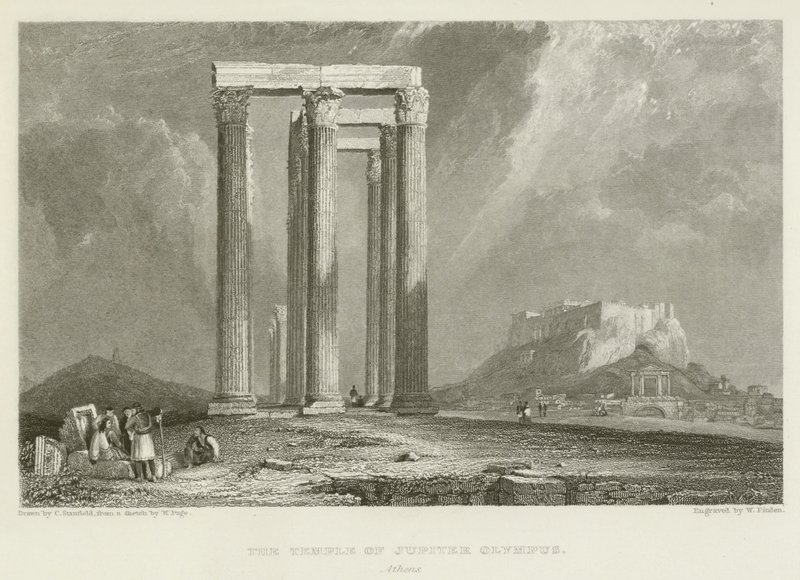 Chrám Jupitera Olympus, Atény od after C. Stanfield