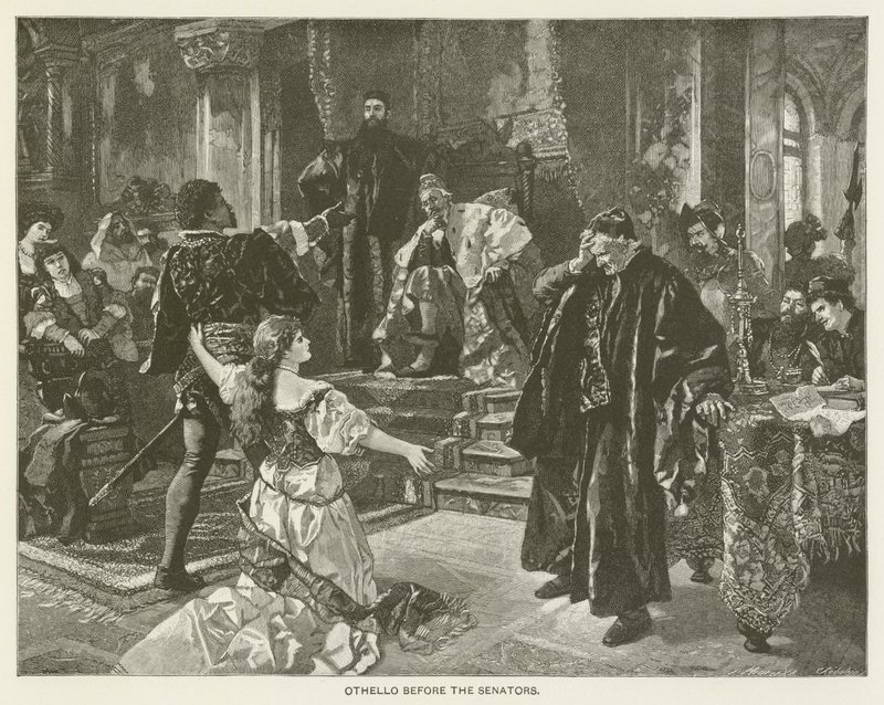 Othello před senátory od after Carl Ludwig Friedrich Becker
