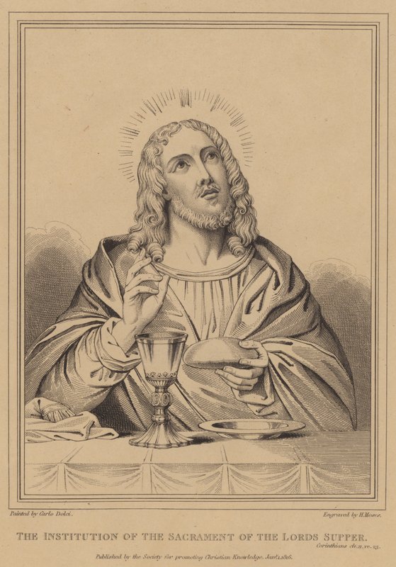 Instituce svátosti Večeře Páně, Korinťané od after Carlo Dolci