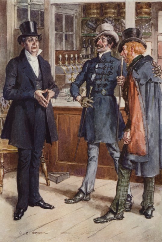 Ilustrace pro Martina Chuzzlewita od after Charles Edmund Brock