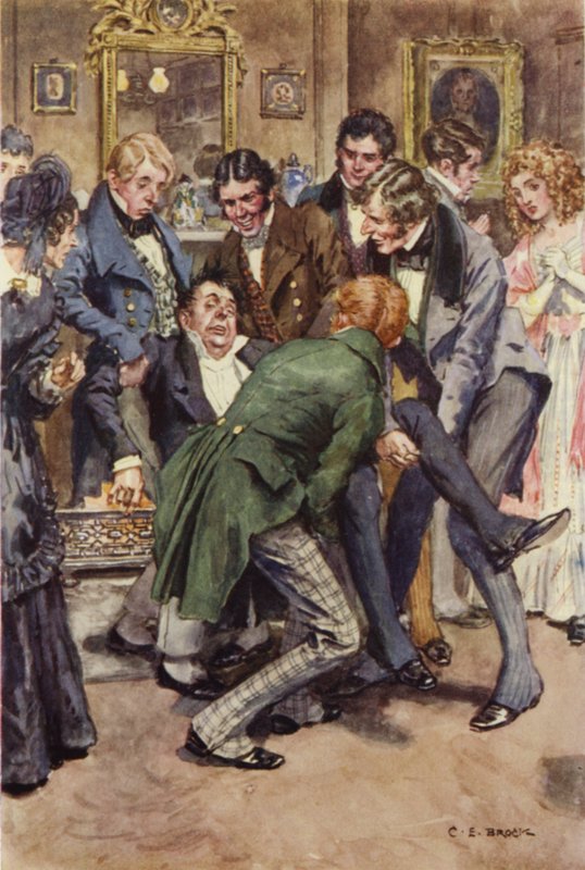 Ilustrace pro Martina Chuzzlewita od after Charles Edmund Brock