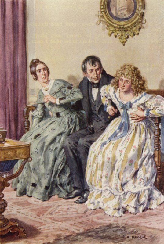 Ilustrace pro Martina Chuzzlewita od after Charles Edmund Brock