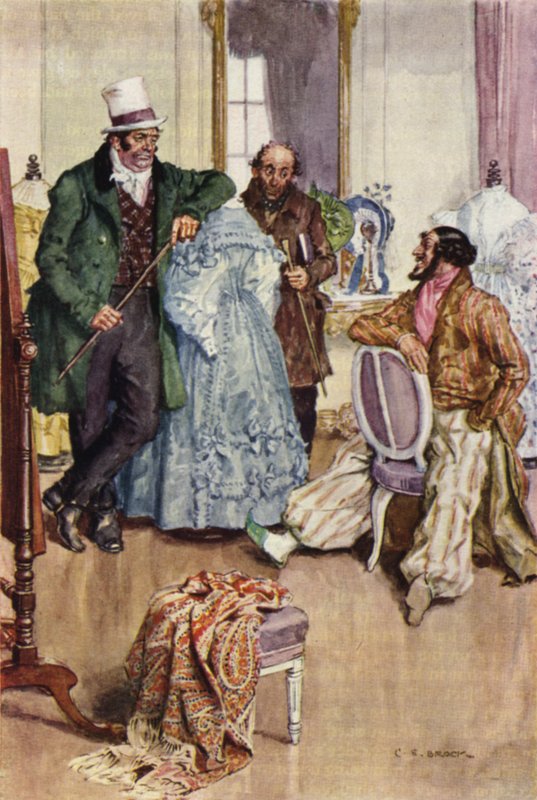 Ilustrace pro Nicholase Nicklebyho od after Charles Edmund Brock