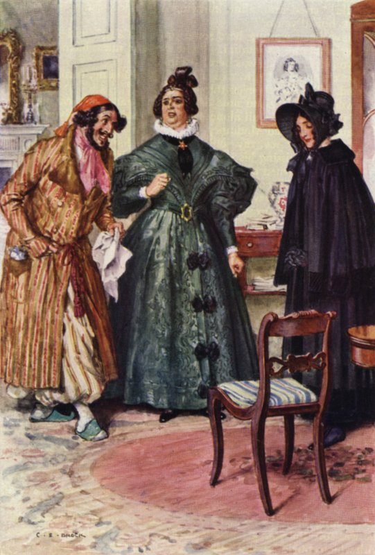 Ilustrace pro Nicholase Nicklebyho od after Charles Edmund Brock
