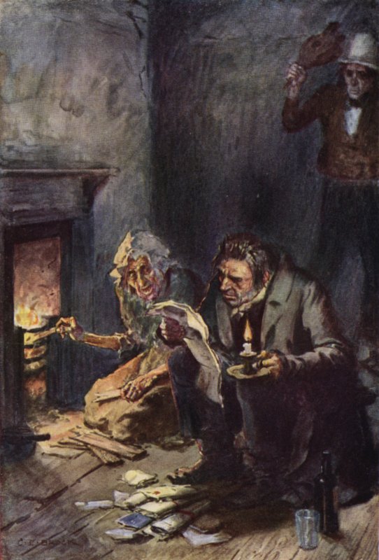 Ilustrace pro Nicholase Nicklebyho od after Charles Edmund Brock