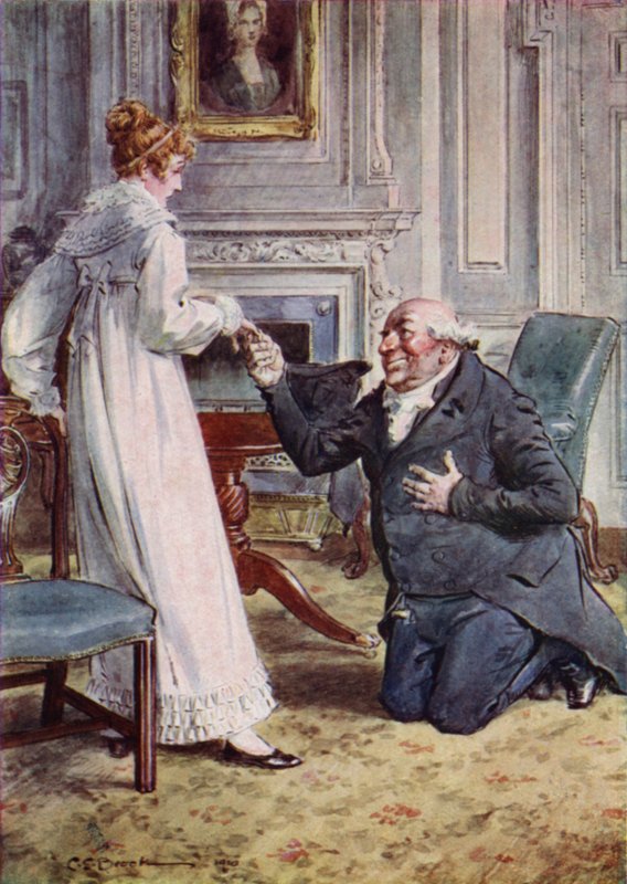 Řekni ano, Becky, pokračoval sir Pitt? od after Charles Edmund Brock