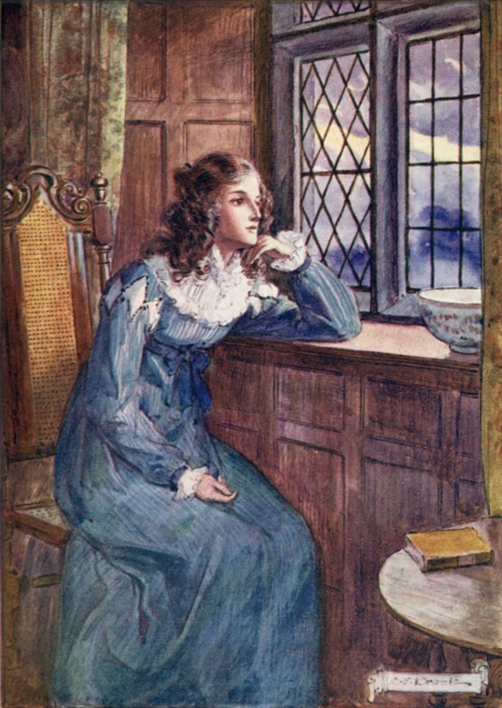 Shirley u okna od after Charles Edmund Brock