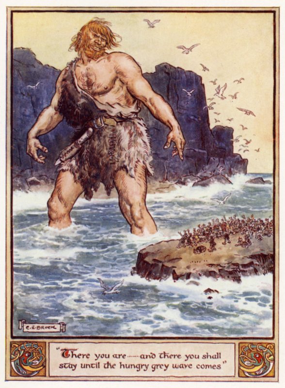Tady jsi a tam zůstaneš, dokud nepřijde hladová šedá vlna od after Charles Edmund Brock