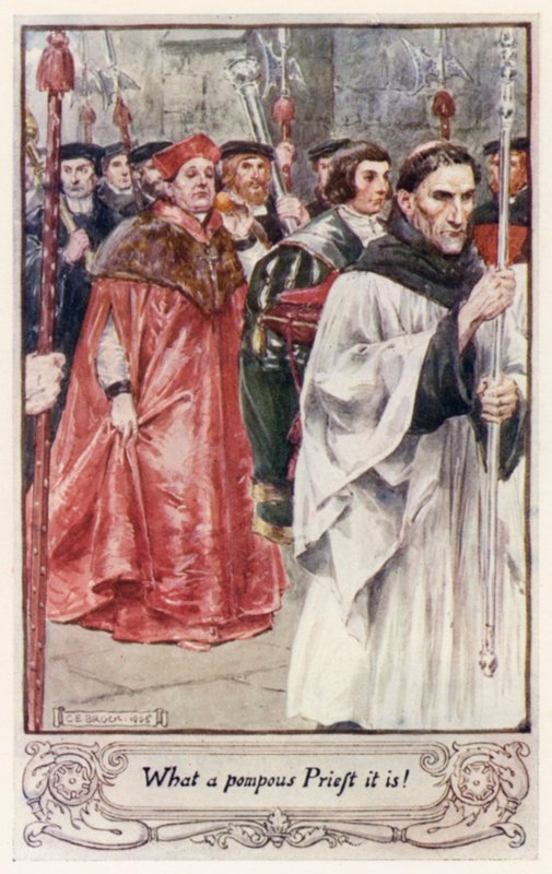 Jaký je to pompézní kněz! od after Charles Edmund Brock