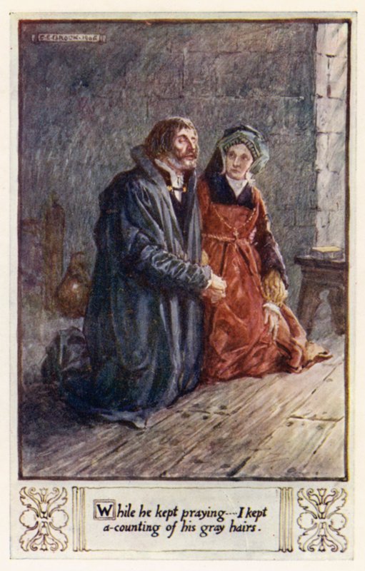 Zatímco se stále modlil, neustále jsem počítal jeho šediny od after Charles Edmund Brock