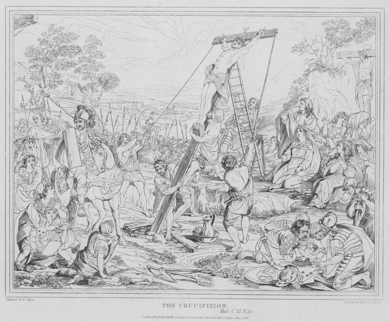 Ukřižování, Matěji od after Charles Le Brun