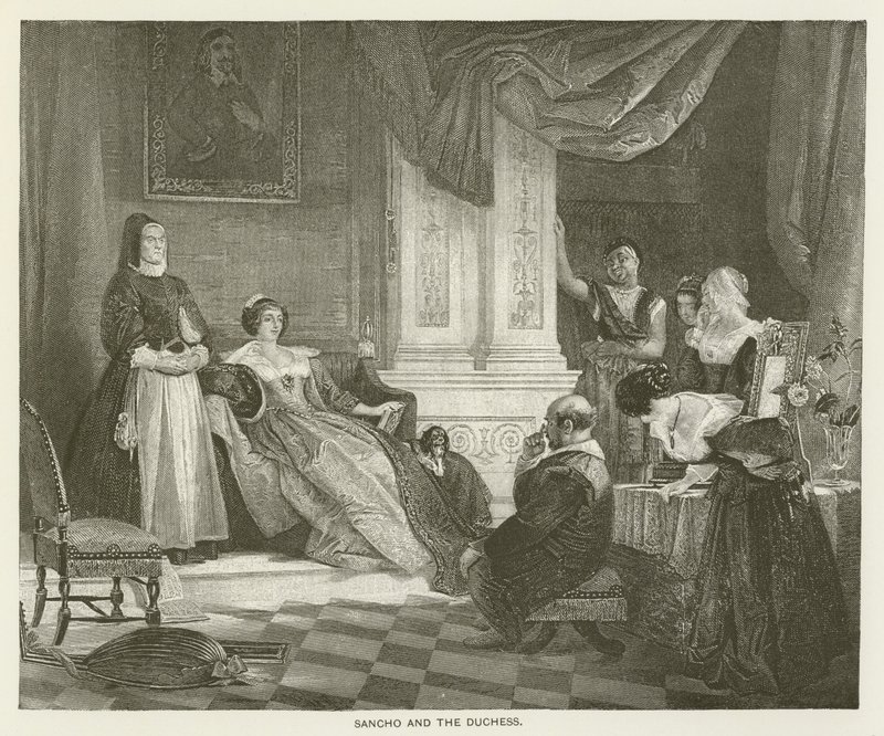 Sancho a vévodkyně od after Charles Robert Leslie