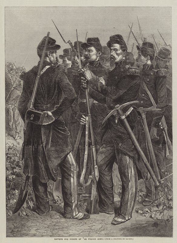 Sapéři a horníci francouzské armády od after Denis Auguste Marie Raffet
