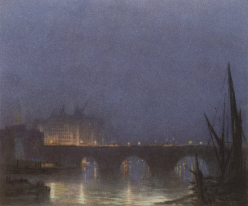 Nokturno London Bridge od after Donald Maxwell