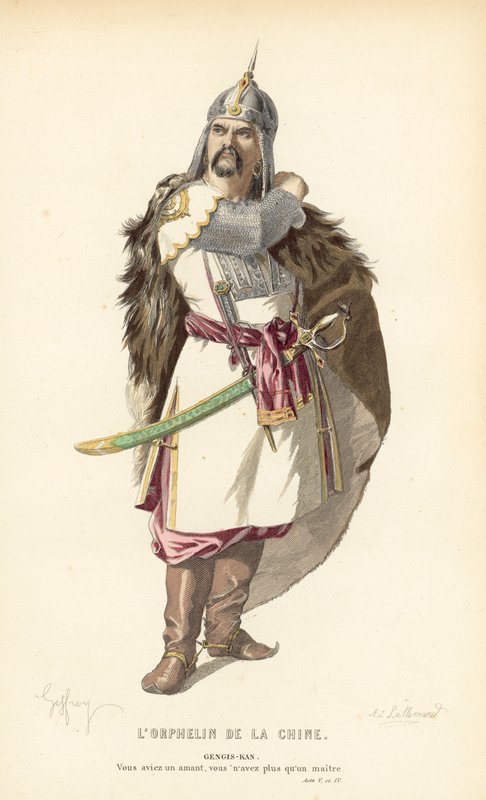 Sirotek z Číny, Čingischán od after Edmond A.F. Geffroy