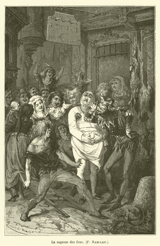 Moudrost bláznů, F. Rabelaisi od after Emile Antoine Bayard