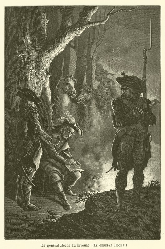 Le general Hoche au bivouac, Le general Hoche od after Emile Antoine Bayard