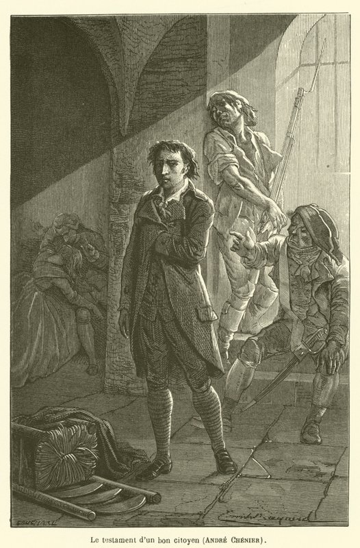Závěť dobrého občana, Andre Chenier od after Emile Antoine Bayard