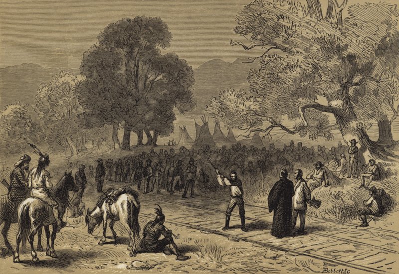 Dokončení pacifické železnice od after Felix Octavius Carr Darley