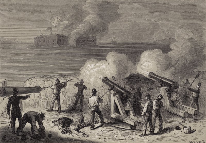 Útok na Fort Sumter od after Felix Octavius Carr Darley