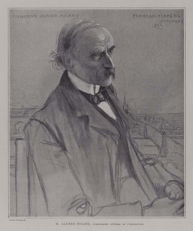 Alfred Picard, generální komisař Exposition Universelle 1900, Paříž od after Francois Flameng