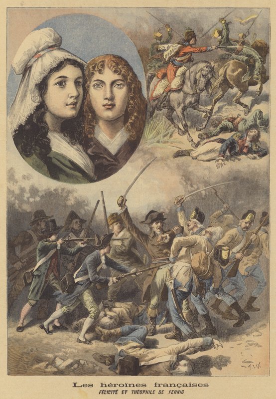 Francouzské hrdinky: Felicite a Theophile de Fernig od after Frederic Theodore Lix